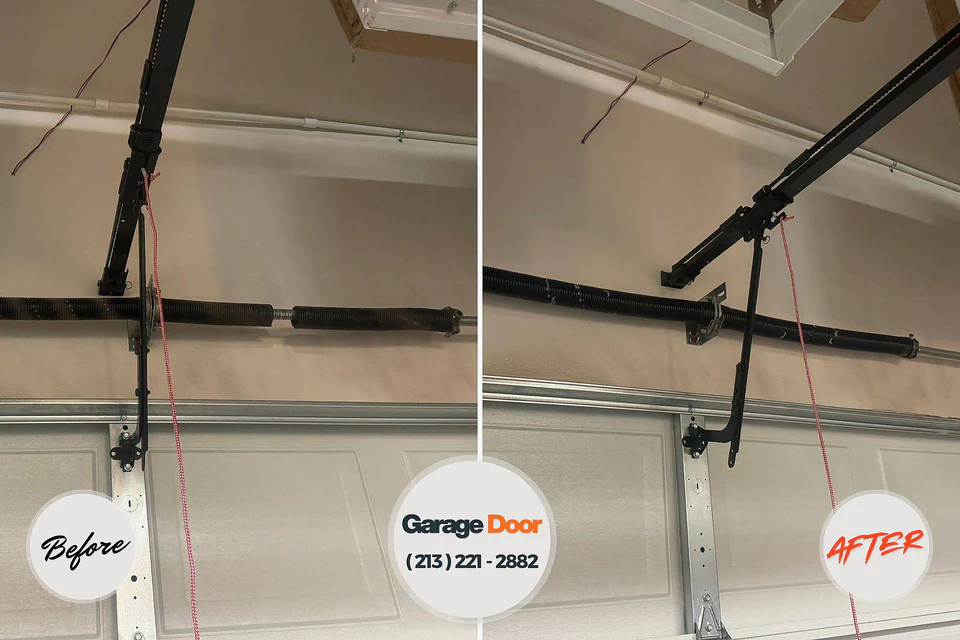 Before and after: garage door repair Sun Valley, NV